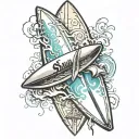 surfboard tattoo design idea
