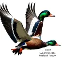 flying ducks tattoo design idea
