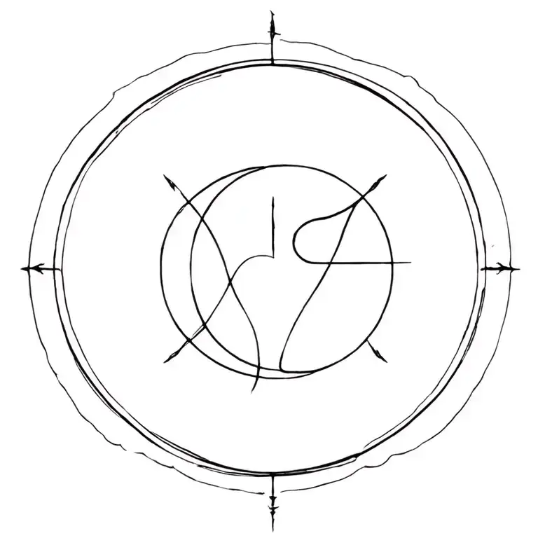 Soul & memory manipulation stand; disc symbol and the illusion of fate. tattoo design idea