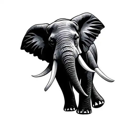 4 elephant tattoo design idea