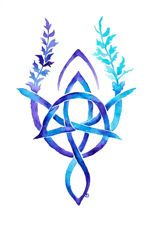 witches knot and empath protection knot tattoo design idea