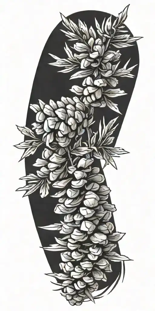 white fir pine cone tattoo design idea