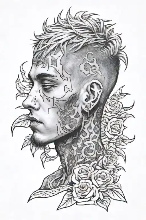 lil peep tattoo design idea