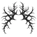 Smooth, branching lines like soft energy veins. Organic and calm, no shading, natural anatomical flow. tattoo design idea