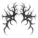 Smooth, branching lines like soft energy veins. Organic and calm, no shading, natural anatomical flow. tattoo design idea