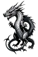 Dragon and Knight tattoo design idea