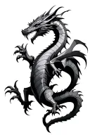 Dragon and Knight tattoo design idea