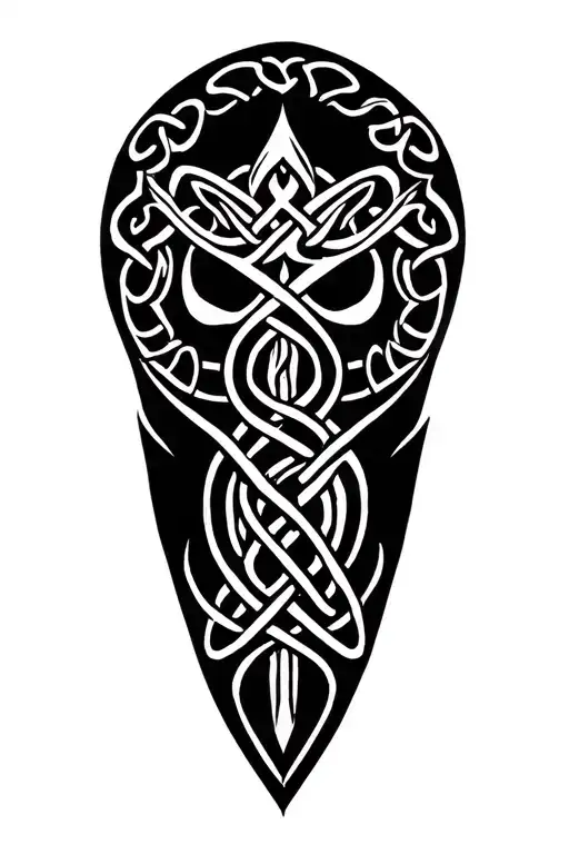 celtic viking knotwork tattoo design idea