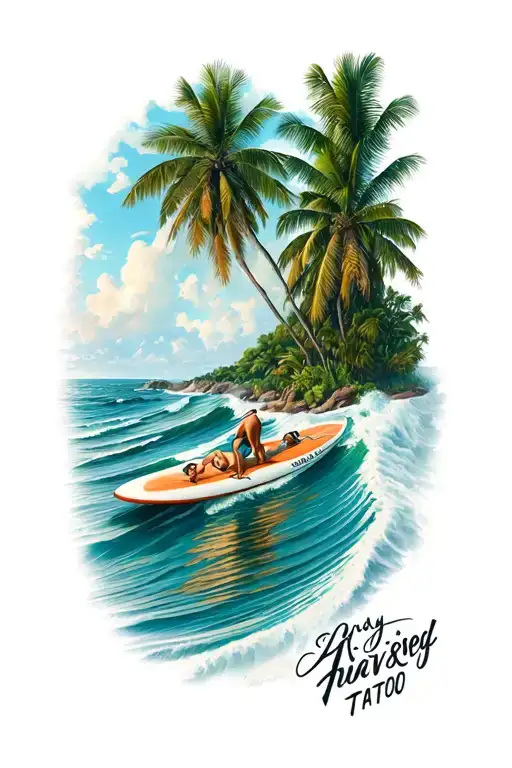 Ocean, Travel, Rest, Surfing, Safari, Road tattoo design idea