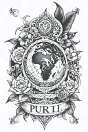 "Pure" "earth" tattoo design idea
