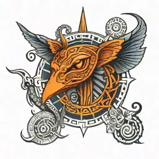 thoth god tattoo design idea