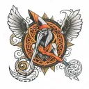 thoth god tattoo design idea