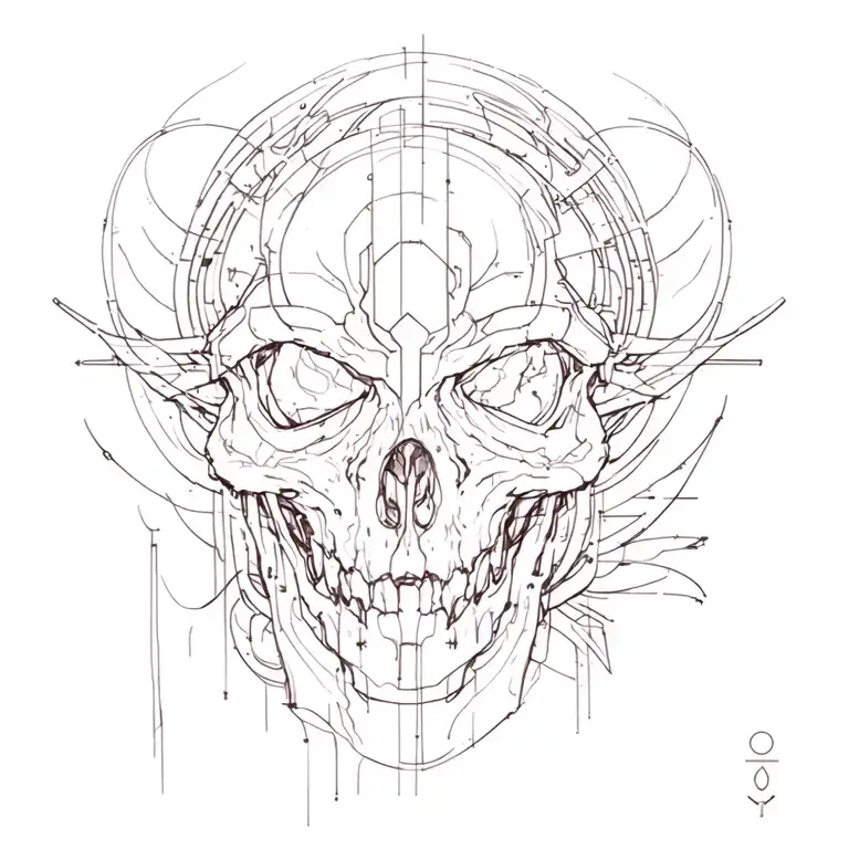 cybersigilism design lines tattoo design idea