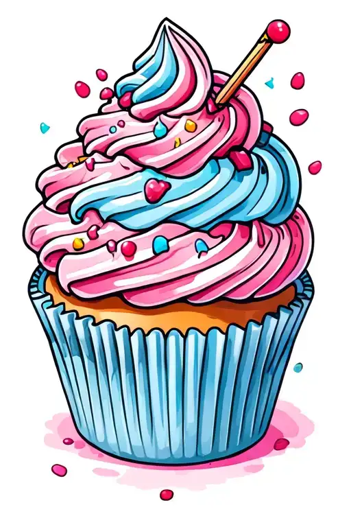 cupcakes frosting sleeve pipping tattoo design idea