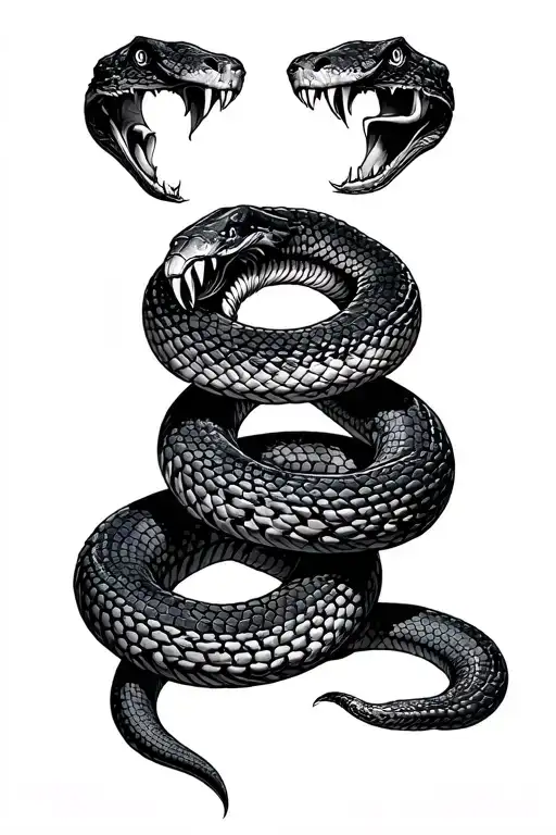 join or die snake that bites hand tattoo design idea
