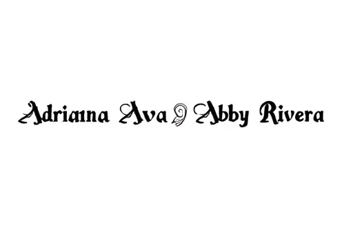 "Adriana Ava Abby Henry Rivera " tattoo design idea
