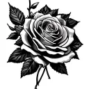 roses rock and roll and titties tattoo design idea