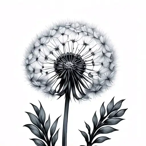 Dandelion tattoo design idea