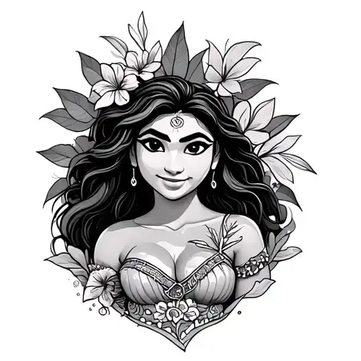 Hi hey from Moana tattoo design idea
