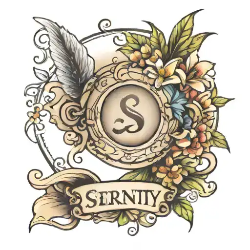 serenity prayer tattoo design idea