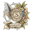 serenity prayer tattoo design idea