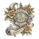 serenity prayer tattoo design idea