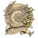 serenity prayer tattoo design idea