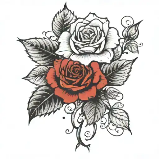 So many roses but none to be picked without thorns So be fond of your flaws, dear tattoo design idea