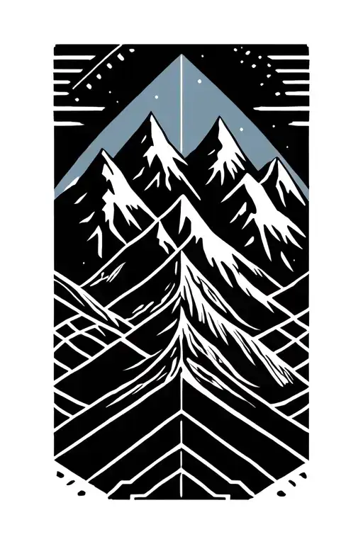 trust in the lord proverbs 3:5-6 with mountains  tattoo design idea