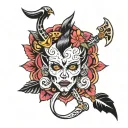 bad bitch tattoo design idea