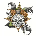 bad bitch tattoo design idea