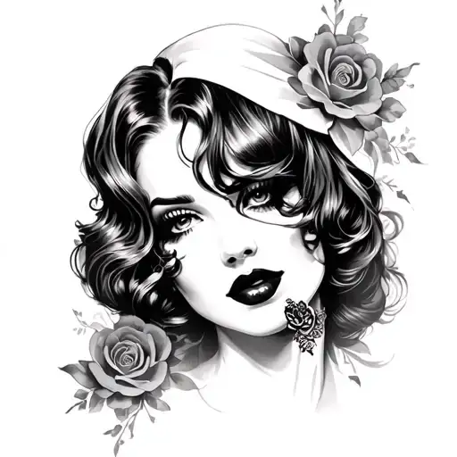 pin up girl realism tattoos gothic sexy tattoo design idea