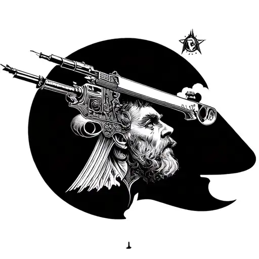 An intricate tattoo design combining elements from Salvador Dali's surreal art with iconic symbols from Harry Potter and Star Wars, creating a unique and visually stunning piece that represents the client's favorite things tattoo design idea