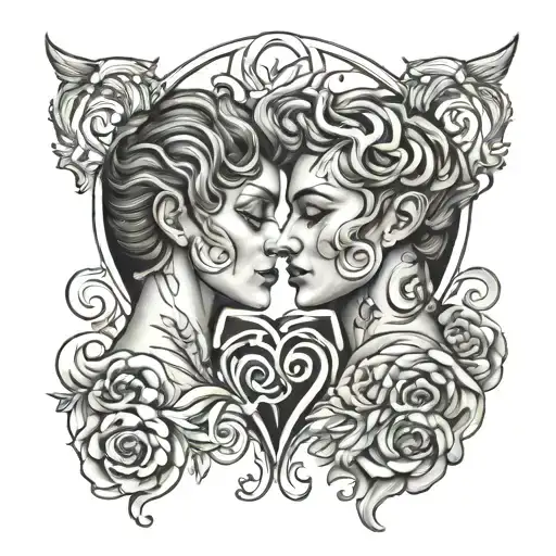 relationships, Gemini sins , life together  tattoo design idea