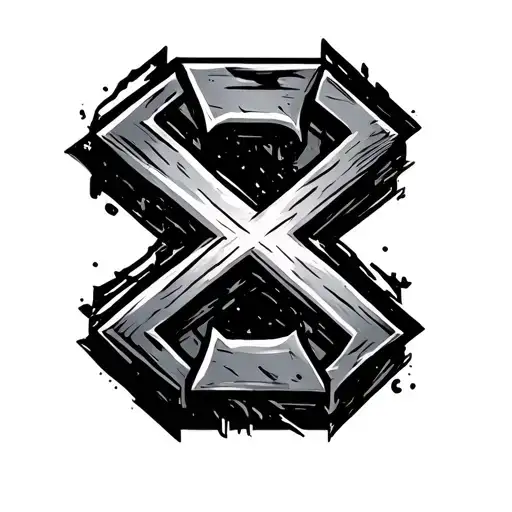 military map symbol for a sniper position is often depicted as a vertical arrow with an "S" superimposed on the shaft.  tattoo design idea