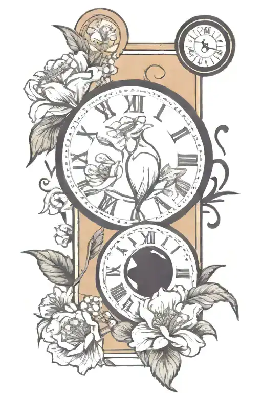 snowdrop flower and carnation flower, benjamin written tattoo design idea