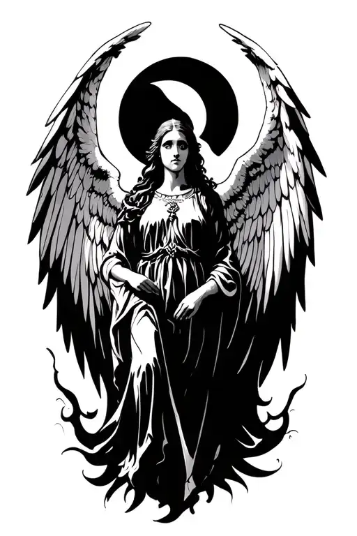 arcan angel tattoo design idea