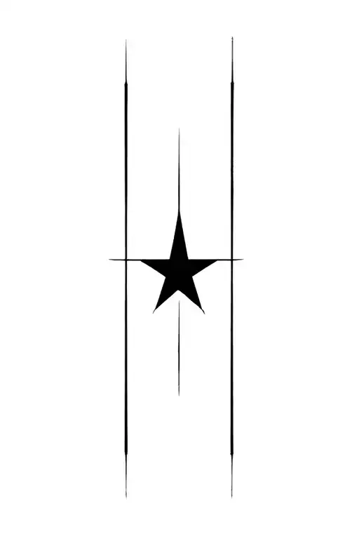 alucard star with mahito seams tattoo design idea