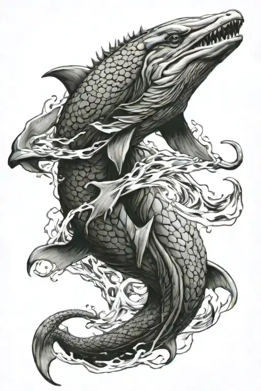 Leviathan tattoo design idea