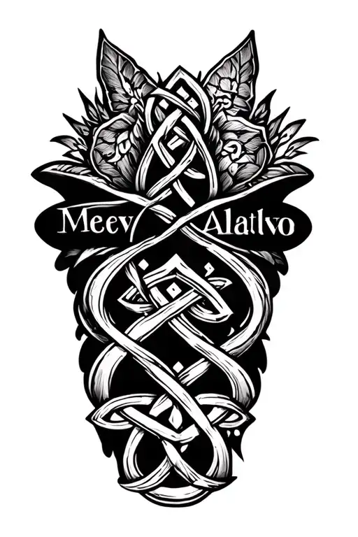 sleeve tattoo in a celtic style celbrating my Irish history with a place for my 3 kids names to be show tattoo design idea