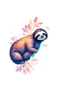 Sloth tattoo design idea
