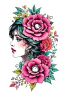 feminine tattoo design idea
