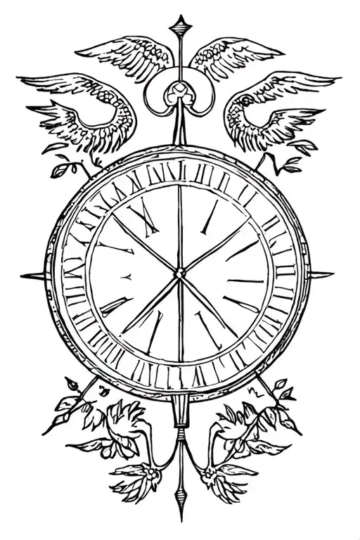 peace with time, staying on the straight and narrow, strong Christian man tattoo design idea