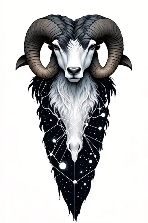 Aries constellation tattoo design idea