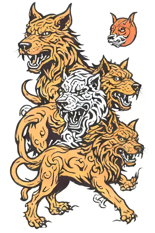 cerberus tattoo design idea