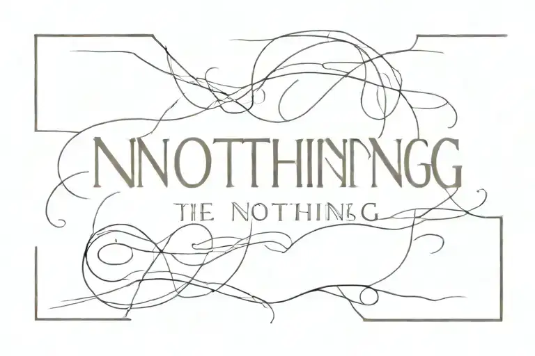 word "NOTHING" tattoo design idea