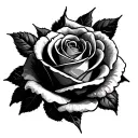 Concrete Rose tattoo design idea