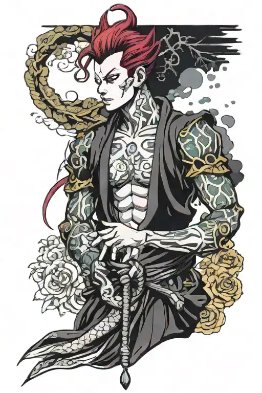 hisoka hunter x tattoo design idea