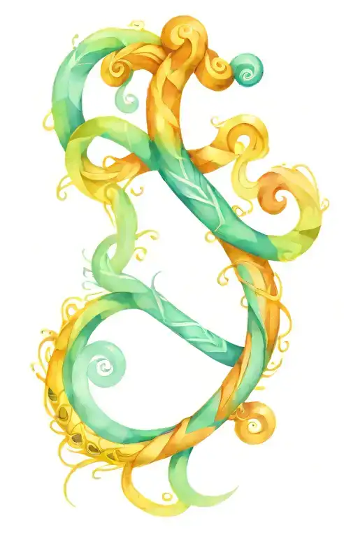 Rod of Asclepius tattoo design idea
