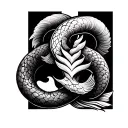 Aries, Virgo and pisces sign intertwined tattoo design idea